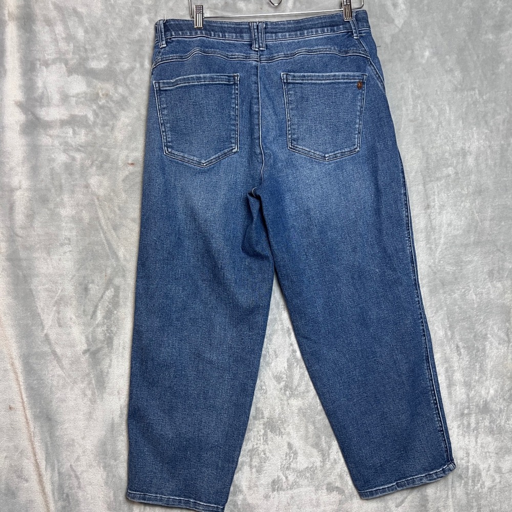 Democracy Ab-solution High Rise Barrel Leg Jeans Medium Wash Blue Size 12 - Picture 9 of 13